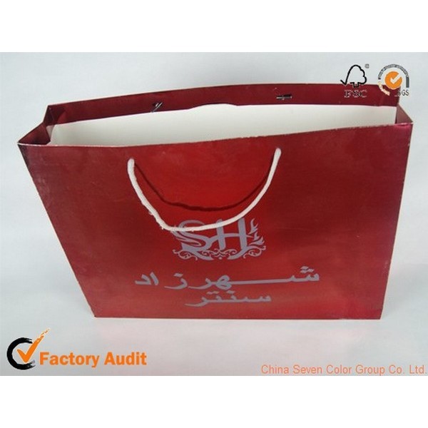 Printed Paper Gift Bag For Chocolate Packaging